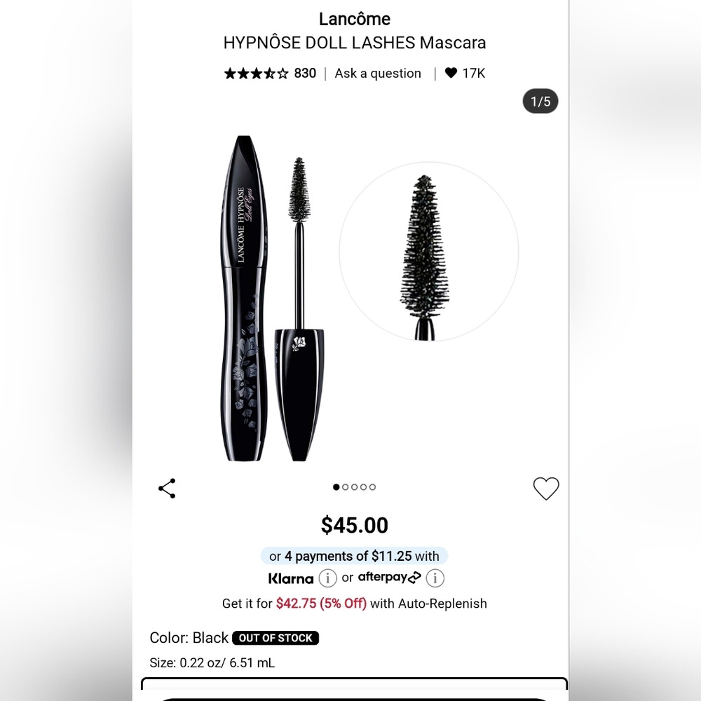 Lancôme Hypnôse Doll Lashes Mascara in Black